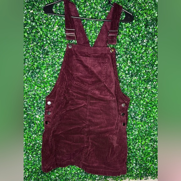 Burgundy overall Dress - Picture 1 of 3